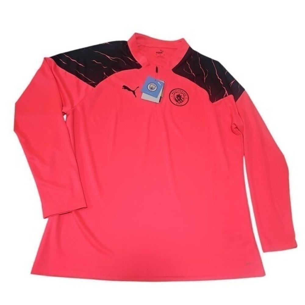 Puma Manchester City FC Training Top Pink Long Sleeve‎ Soccer Jersey XL